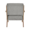 Edra 33 Inch Accent Armchair, Wood Frame, Light Gray Polyester Cushions