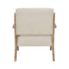 Edra 33 Inch Accent Armchair, Rubberwood Frame, Cushioned Beige Polyester