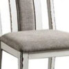 150220266991b2e52dbf1.jpeg 24 Inch Dining Side Chair Set of 2, Rustic White Wood, Gray Fabric Seat