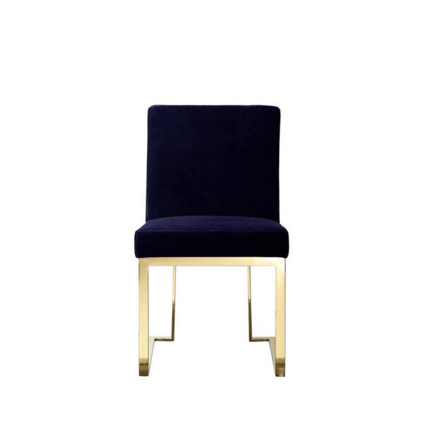 150220266991b485577de.jpeg Boly 24 Inch Side Dining Chair Set of 2, Navy Blue Velvet, Gold Cantilever