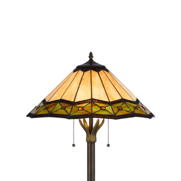150220266991b49819f5e.jpeg Dio 62 Inch Floor Lamp, Colorful Tiffany Style Stained Glass, Bronze Resin