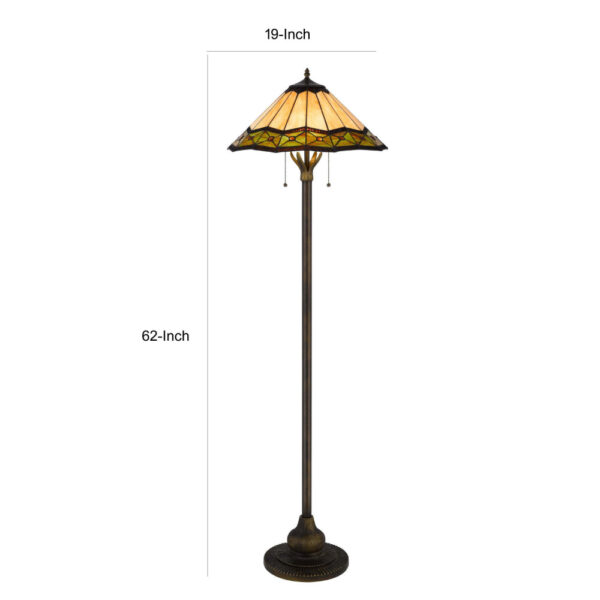 150220266991b49c51269.jpeg Dio 62 Inch Floor Lamp, Colorful Tiffany Style Stained Glass, Bronze Resin