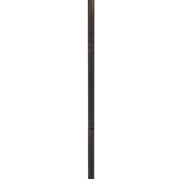 62 Inch Floor Lamp, Down Arc Shade Tiffany Style Stained Glass, Bronze