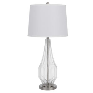 150220266991b554c48de.jpeg 34 Inch Table Lamp Set of 2, White Drum Shade, Glass, Round Metal Base