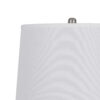 34 Inch Table Lamp Set of 2, White Drum Shade, Glass, Round Metal Base