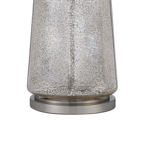 34 Inch Table Lamp Set of 2, White Shade, Glass Vase Shape and Metal Base