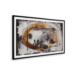 37 x 63 Inch Wall Art Decor, Framed Acrylic, Modern Abstract Black, Brown