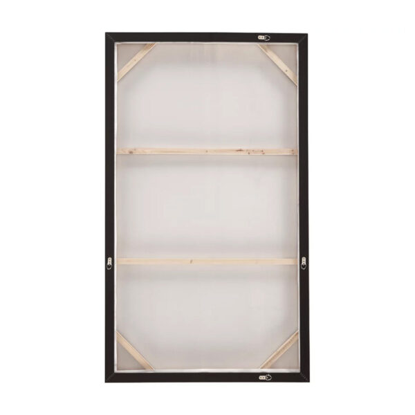 35 x 60 Inch Wall Art, Hand Painted Abstract Landscape, Black Brown Finish