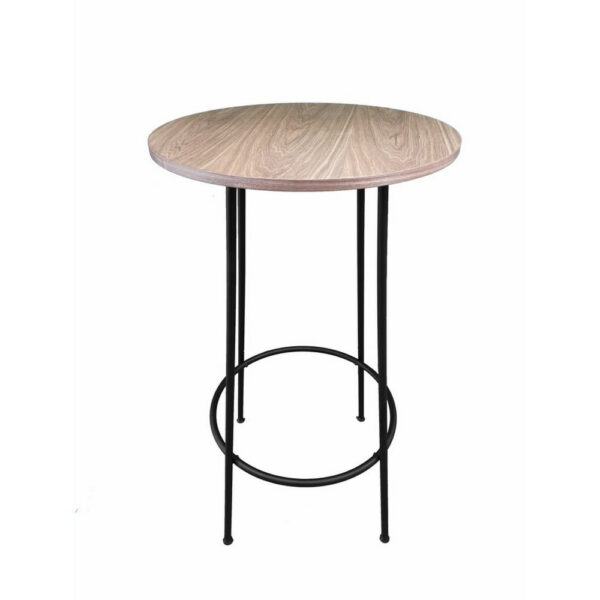 150220266991b78b134c4.jpeg Neni 42 Inch Bar Table, Round Natural Brown Wood Top, Modern Black Metal