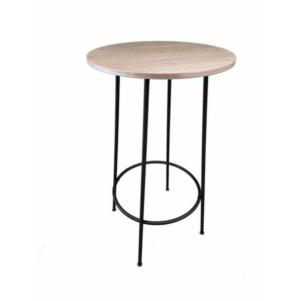 150220266991b78f87fb0.jpeg Neni 42 Inch Bar Table, Round Natural Brown Wood Top, Modern Black Metal