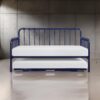 150220266991b7f45c8b8.jpeg Ziva Daybed with Lift Up Trundle, Navy Blue Metal Frame, Folding Legs