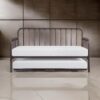 150220266991b81ed0bcc.jpeg Ziva Daybed with Lift Up Trundle, Dark Bronze Metal Frame, Folding Legs