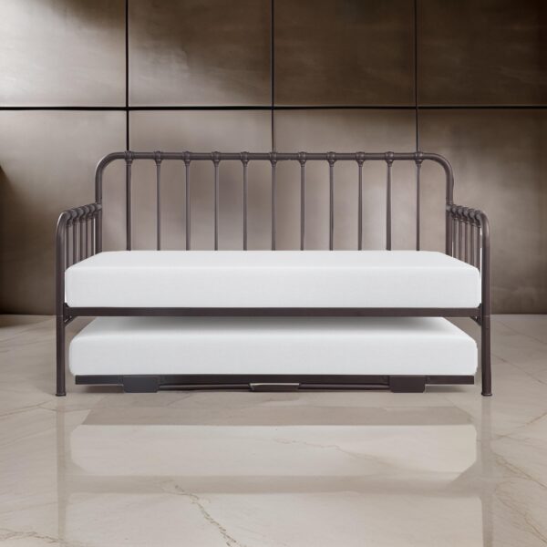 150220266991b81ed0bcc.jpeg Ziva Daybed with Lift Up Trundle, Dark Bronze Metal Frame, Folding Legs