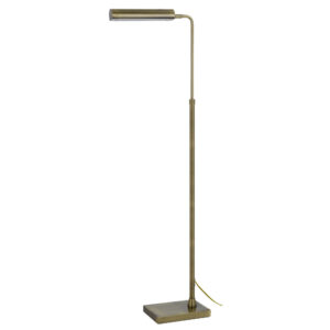 150220266991b85e9a2e9.jpeg Kime 44-58 Inch Floor Lamp, Adjustable Height, LED, Antique Brass Finish