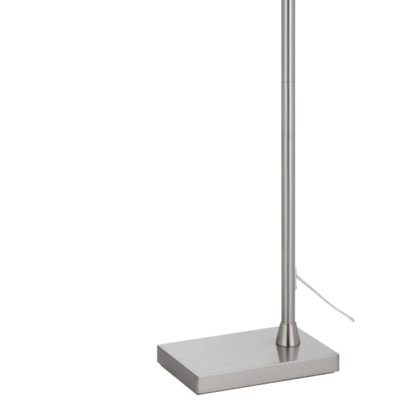 150220266991b88e00430.jpeg Kime 44-58 Inch Floor Lamp, Adjustable Height, LED, Brushed Steel Finish