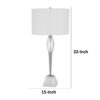 150220266991b89f37a4d.jpeg 32 Inch Table Lamp with White Drum Shade, Marble Base, Brushed Steel