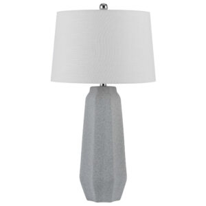 150220266991b8ce235cf.jpeg Niu 30 Inch Table Lamp Set of 2, Drum Shade, Stone Gray Ceramic Prism Base