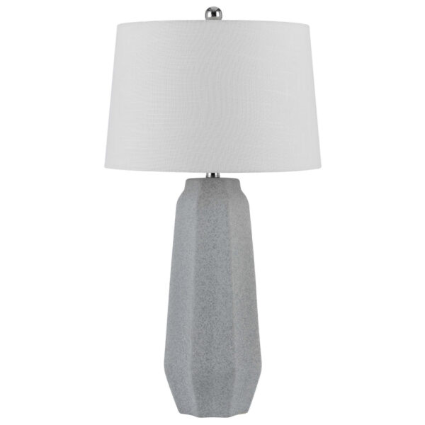 150220266991b8ce235cf.jpeg Niu 30 Inch Table Lamp Set of 2, Drum Shade, Stone Gray Ceramic Prism Base