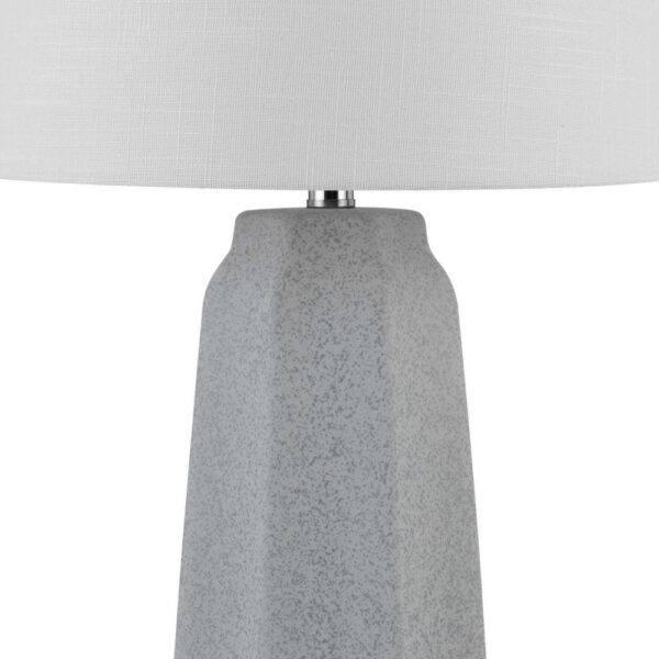 150220266991b8d142c34.jpeg Niu 30 Inch Table Lamp Set of 2, Drum Shade, Stone Gray Ceramic Prism Base