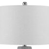 150220266991b8d39287e.jpeg Niu 30 Inch Table Lamp Set of 2, Drum Shade, Stone Gray Ceramic Prism Base