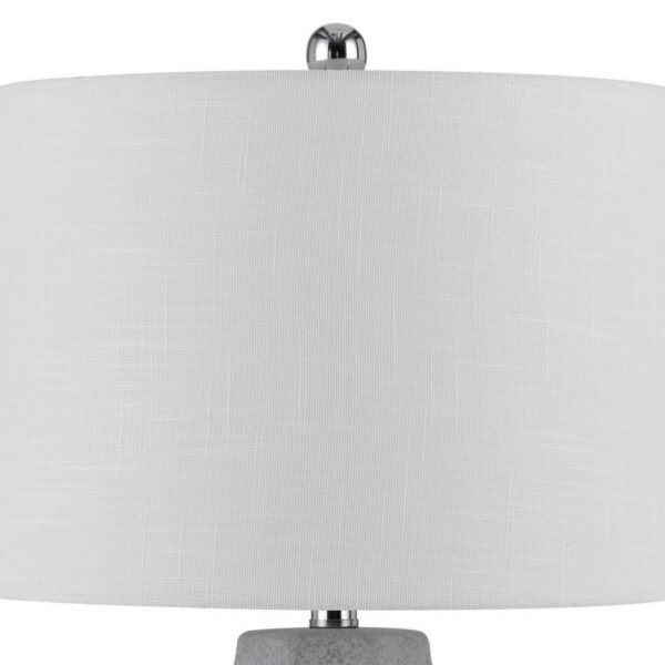 150220266991b8d39287e.jpeg Niu 30 Inch Table Lamp Set of 2, Drum Shade, Stone Gray Ceramic Prism Base
