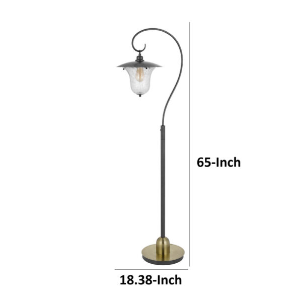 150220266991b9015501b.jpeg Lem 65 Inch Floor Lamp, Classic Lantern, Glass Shade, Bronze Metal Finish