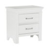150220266991b977f30b7.jpeg Candy 25 Inch Nightstand, 2 Drawers, Nickel Bar Handles, White Solid Wood