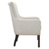 33 Inch Accent Armchair, Diamond Stitched Design, Beige Textured Polyester