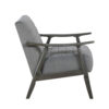 150220266991b9c6a7690.jpeg Tira 32 Inch Accent Chair, Channel Stitched, Gray Velvet, Solid Wood Frame