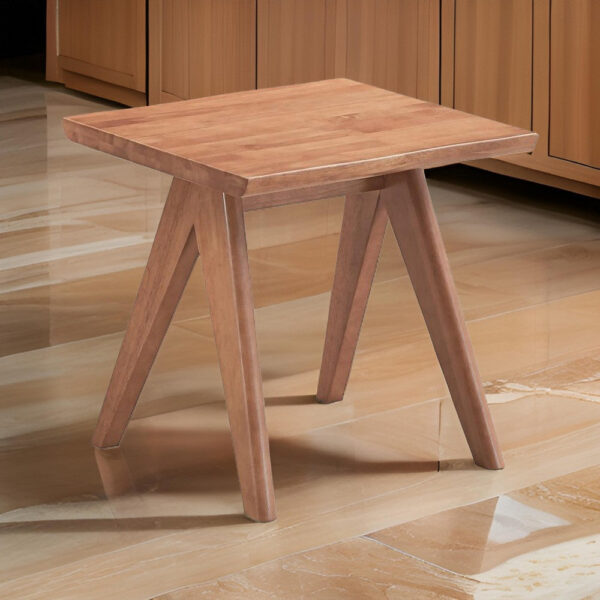 150220266991ba8268971.jpeg Tina 22 Inch Side End Accent Table, Angled Legs, Natural Wood Brown Finish