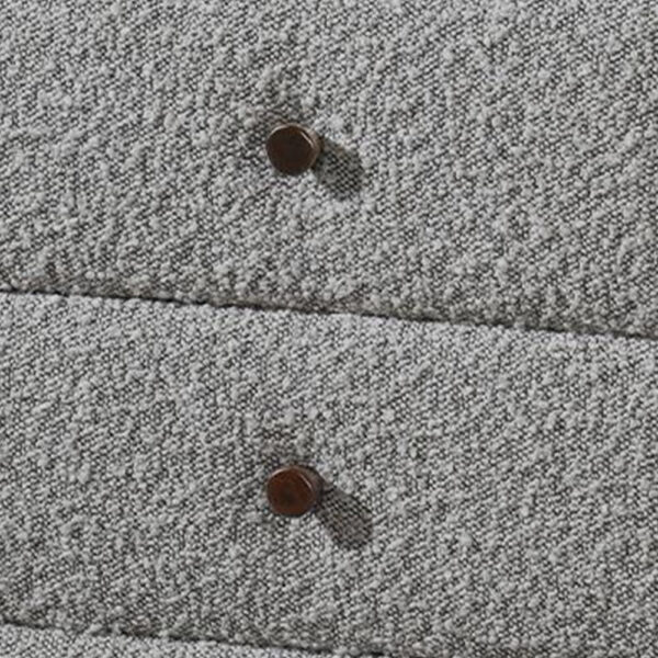 150220266991ba94e6b02.jpeg Lyno 20 Inch Nightstand, 2 Drawers, Brown Legs, Gray Boucle Upholstery