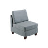 150220266991bab39483b.jpeg Remy 32 Inch Modular Armless Sofa Chair, Soft Gray Chenille, Solid Wood