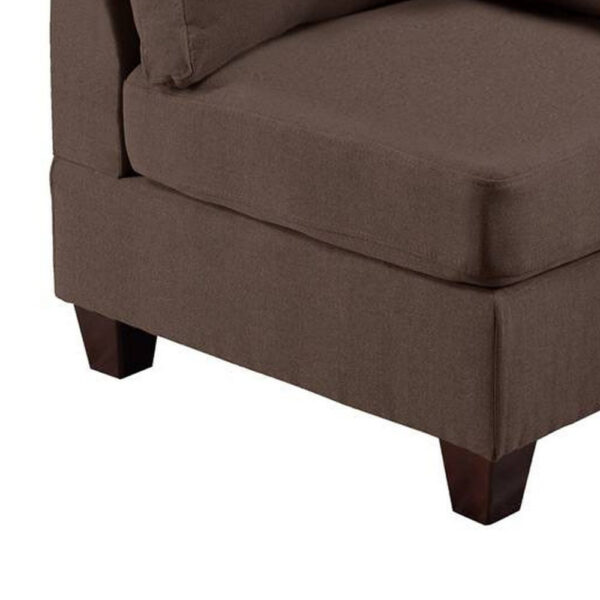 150220266991bad163a0c.jpeg Remy 32 Inch Modular Corner Sofa Chair, Soft Brown Chenille, Solid Wood