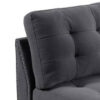 Lemy 32 Inch Modular Armless Sofa Chair, Tufted Gray Upholstery, Solid Wood