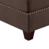 Lemy 32 Inch Modular Armless Sofa Chair, Tufted Brown Fabric, Solid Wood