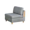 150220266991bc46b9a0f.jpeg Gimy 37 Inch Modular Armless Sofa Chair, Light Gray Dorris Fabric, Wood
