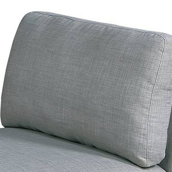 150220266991bc489a7b1.jpeg Gimy 37 Inch Modular Armless Sofa Chair, Light Gray Dorris Fabric, Wood