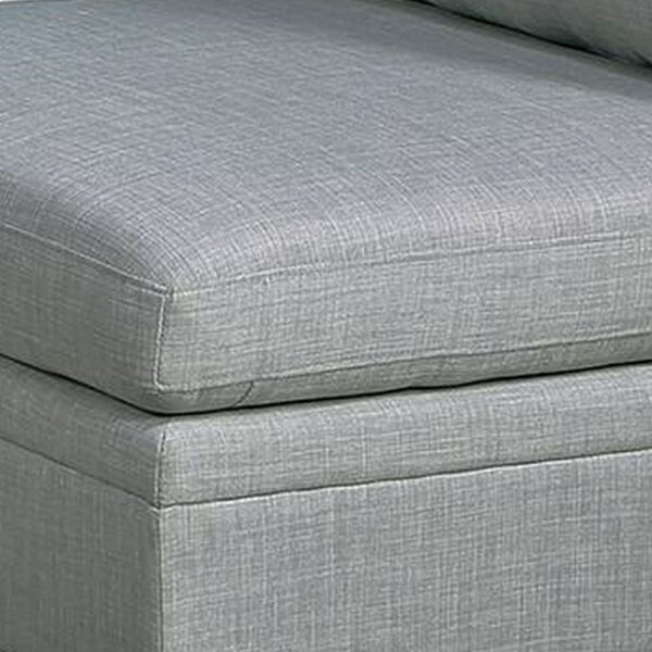 150220266991bc4a41afb.jpeg Gimy 37 Inch Modular Armless Sofa Chair, Light Gray Dorris Fabric, Wood