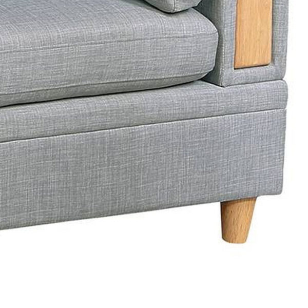 150220266991bc4bcbb68.jpeg Gimy 37 Inch Modular Armless Sofa Chair, Light Gray Dorris Fabric, Wood