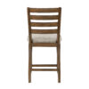 Trea 26 Inch Counter Height Chair, Ladder Back, Polyester, Cherry, Set of 2