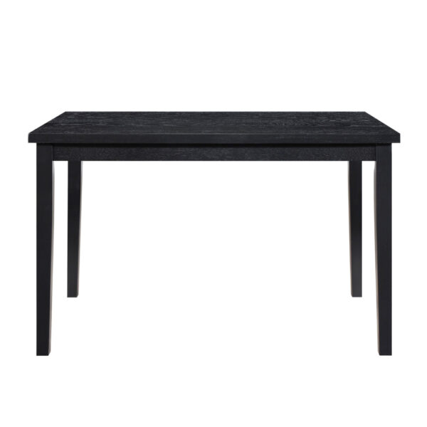 150220266991beec76701.jpeg Andy 48 Inch Dining Table, 4 Seater, Rectangular Top, Black Solid Wood