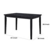 150220266991bef0f2044.jpeg Andy 48 Inch Dining Table, 4 Seater, Rectangular Top, Black Solid Wood