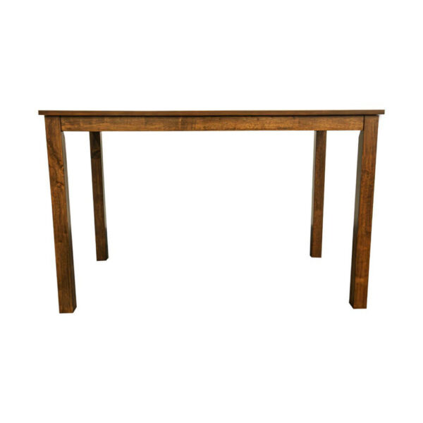 Zory 5pc Dining Table Set, 4 Padded Chairs, Beige Burlap, Brown Wood