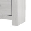 Kopa 26 Inch Nightstand with 2 Drawers, Black Handles, White Wood Finish