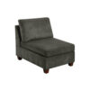 150220266991c0b95e8d8.jpeg Remy 37 Inch Modular Armless Chair, Soft Gray Chenille, Solid Pine Wood