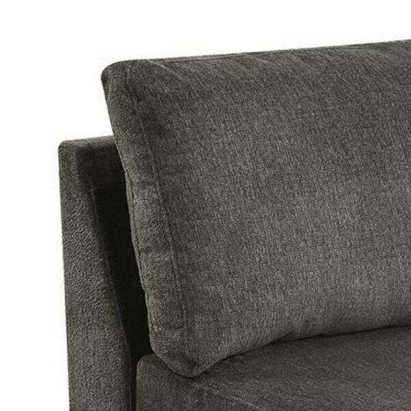 150220266991c0be8e8f2.jpeg Remy 37 Inch Modular Armless Chair, Soft Gray Chenille, Solid Pine Wood