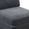 150220266991c140052a2.jpeg Jemy 37 Inch Modular Armless Chair, Cushioned Dark Gray Chenille Solid Wood