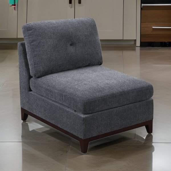 150220266991c149c0ee9.jpeg Jemy 37 Inch Modular Armless Chair, Cushioned Dark Gray Chenille Solid Wood