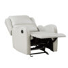 150220266991c2a6a3f45.jpeg Kim 39 Inch Glider Manual Recliner Chair, Off White Faux Leather