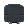 Louise 40 Inch Swivel Glider Manual Recliner Chair, Blue Faux Leather